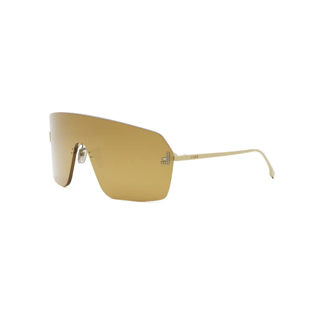 Óculos de Sol Fendi FE4121US_0030L Metal Dourado com lentes na cor Dourado