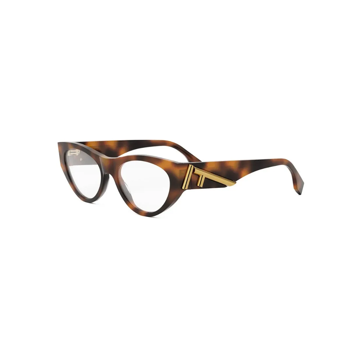 Óculos de Grau Fendi FE50092I_52053 Acetato Marrom Mesclado