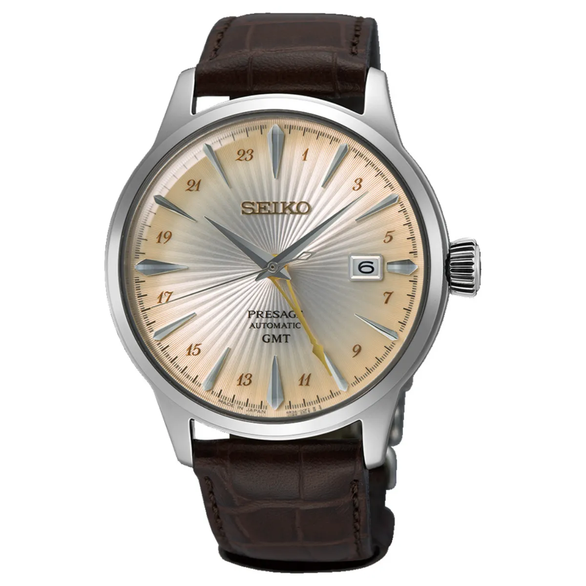 Relógio Seiko Presage Cocktail Time GMT Automático - SSK041J1 C1NX Prata