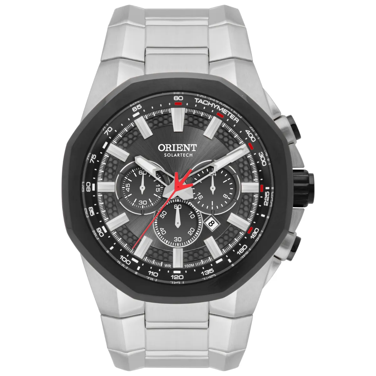 Relógio Orient XL SolarTech Cronógrafo Masculino - MBSSC267 G1SX Preto