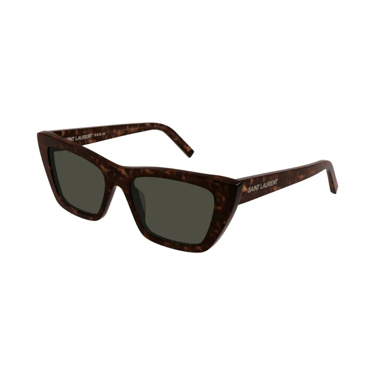 Óculos de Sol Saint Laurent SL 276 MICA-033 55 Acetato Marrom Mesclado com lentes na cor Cinza