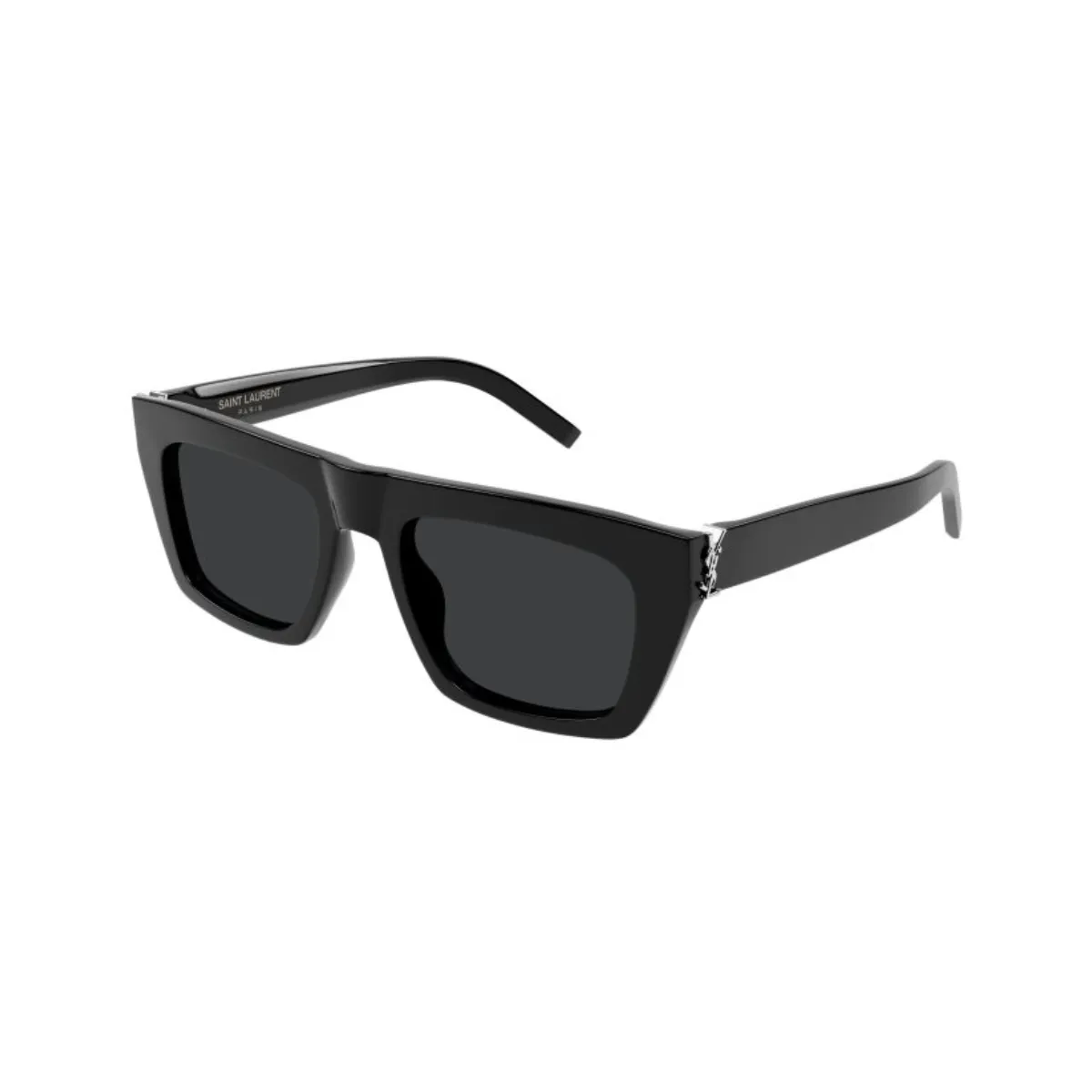 Óculos de Sol Saint Laurent SL M131-001 52 Acetato Preto com lentes na cor Fumê