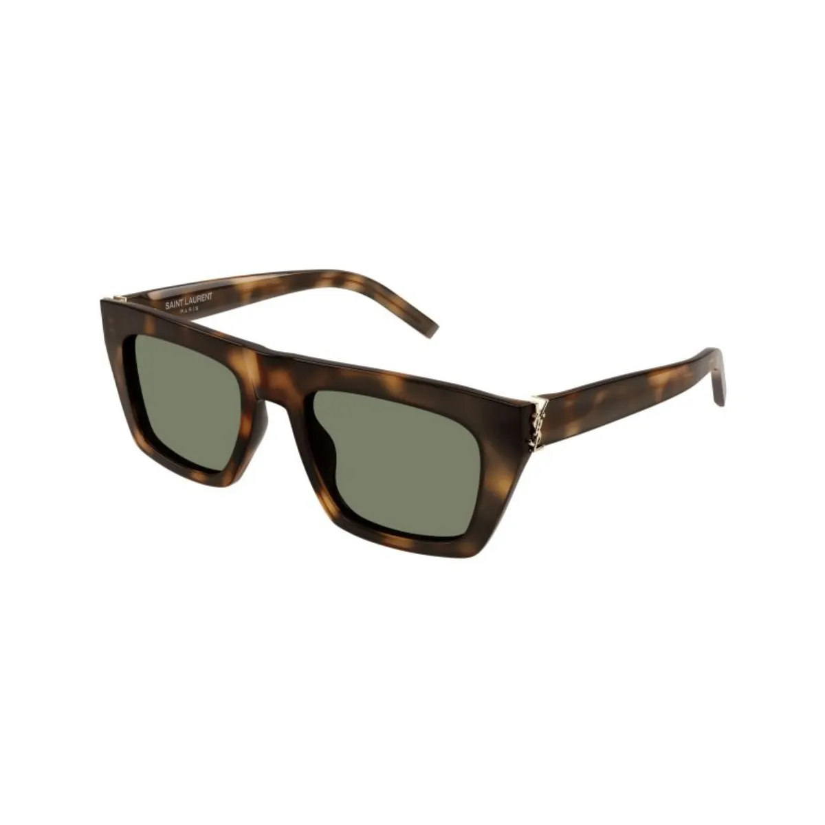 Óculos de Sol Saint Laurent SL M131-003 52 Acetato Marrom Mesclado com lentes na cor Verde
