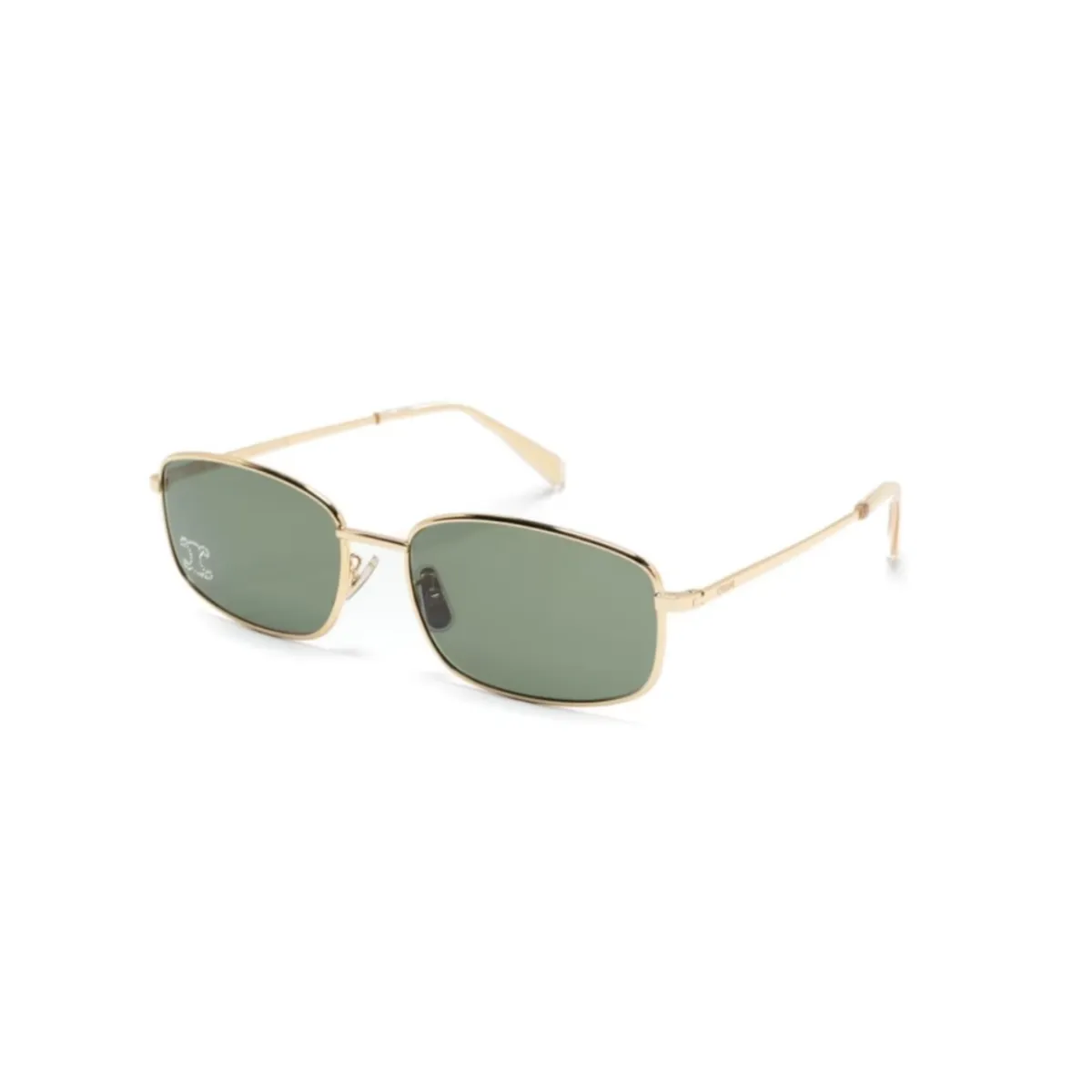 Óculos de Sol Celine CL40285U_6030N Metal Dourado com lentes na cor Verde