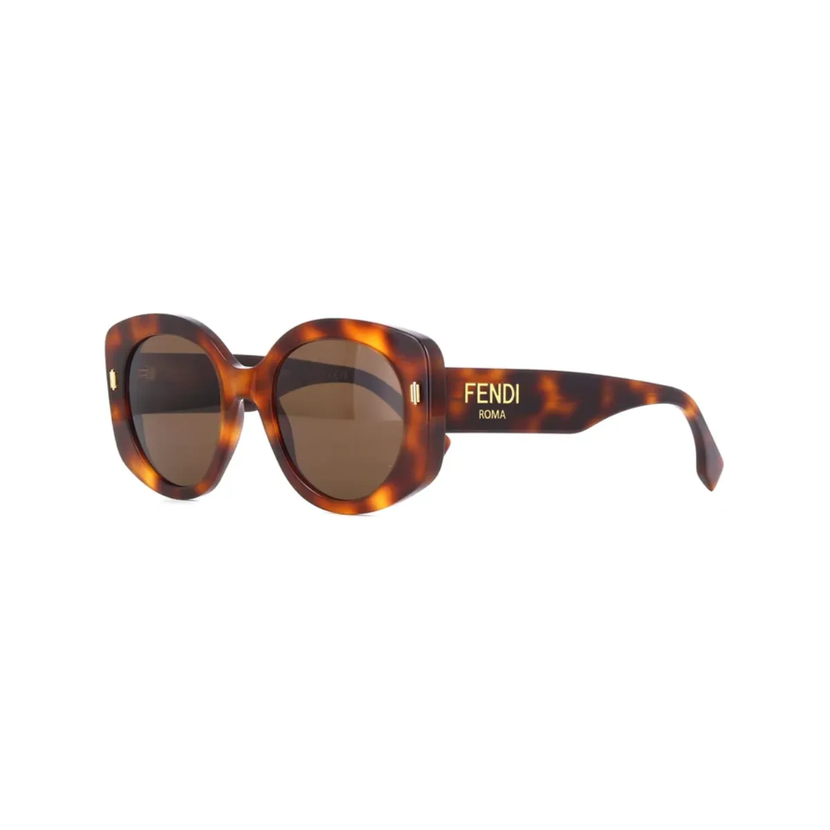 Óculos de Sol Fendi FE40137I_5153E Acetato Marrom Mesclado com lentes na cor Marro