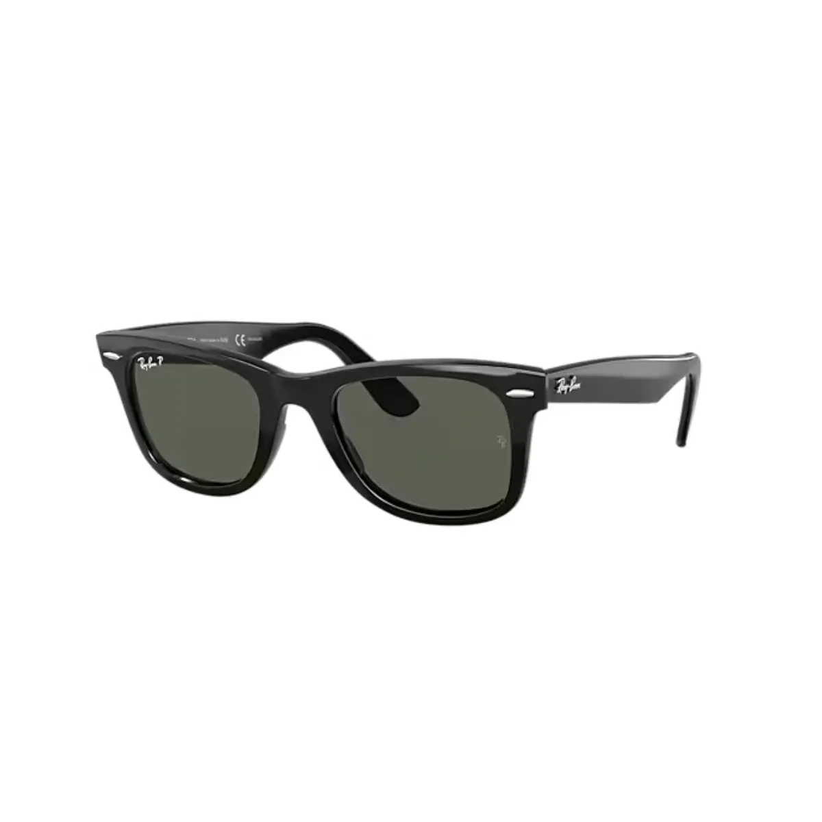 Óculos de Sol Ray-Ban Wayfarer Polarizado 0RB2140 901/5850 Acetato Preto com lentes na cor Verde