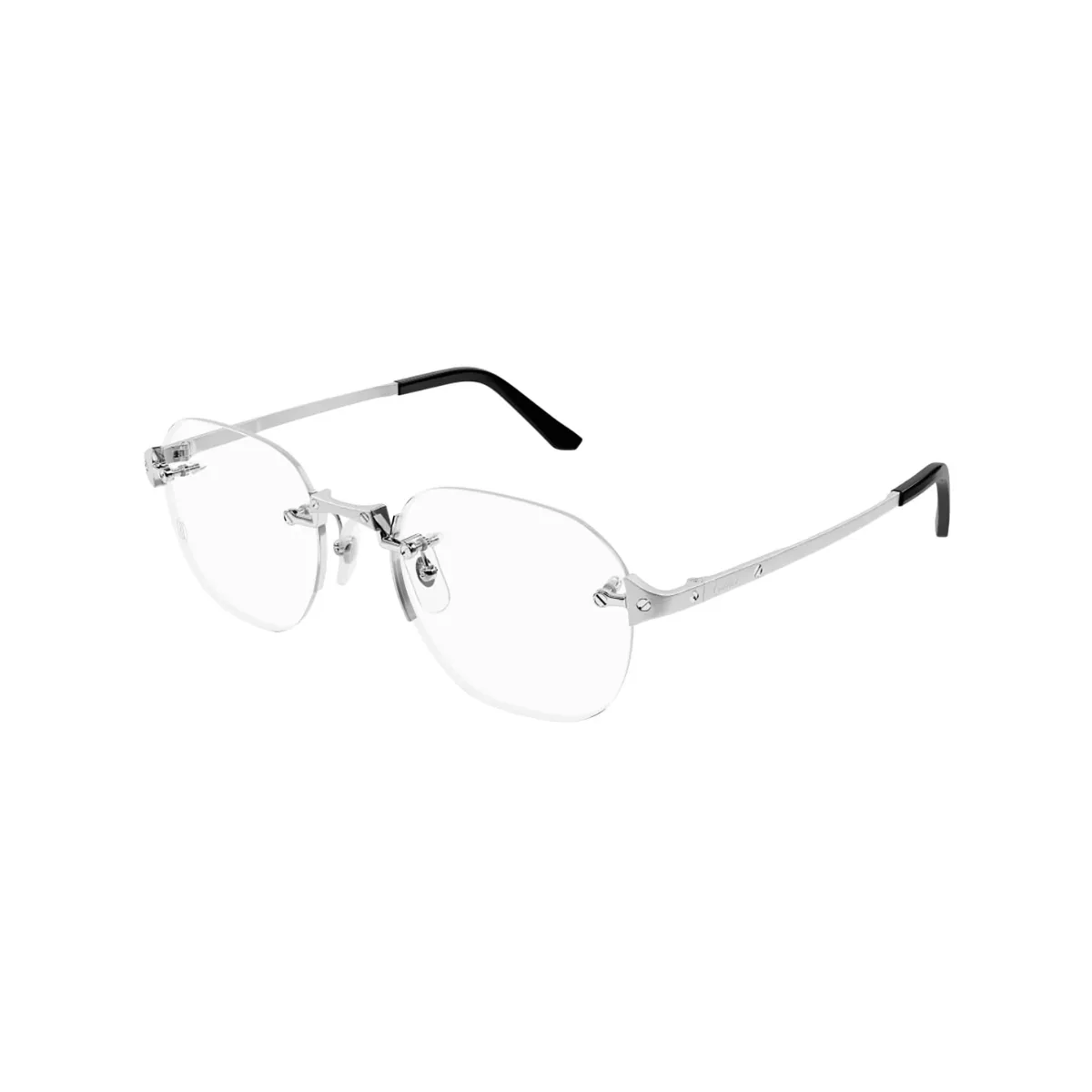 Óculos de Grau Cartier CT0478O-002 53 Metal Prata