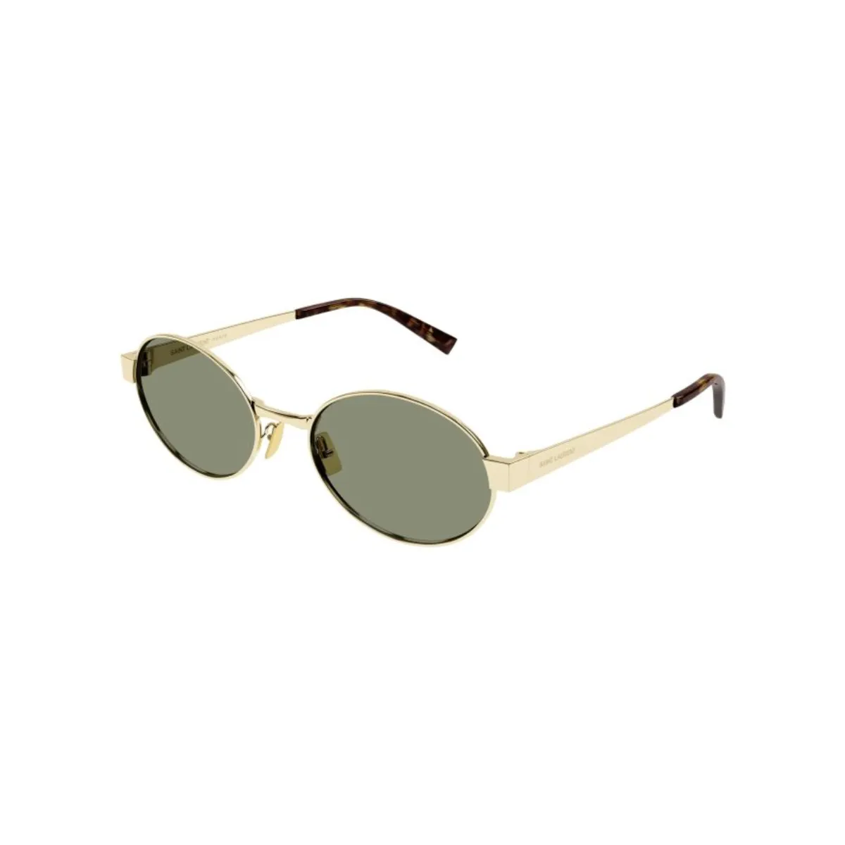 Óculos de Sol Saint Laurent SL 692-003 55 Metal Dourado Claro com lentes na cor Verde