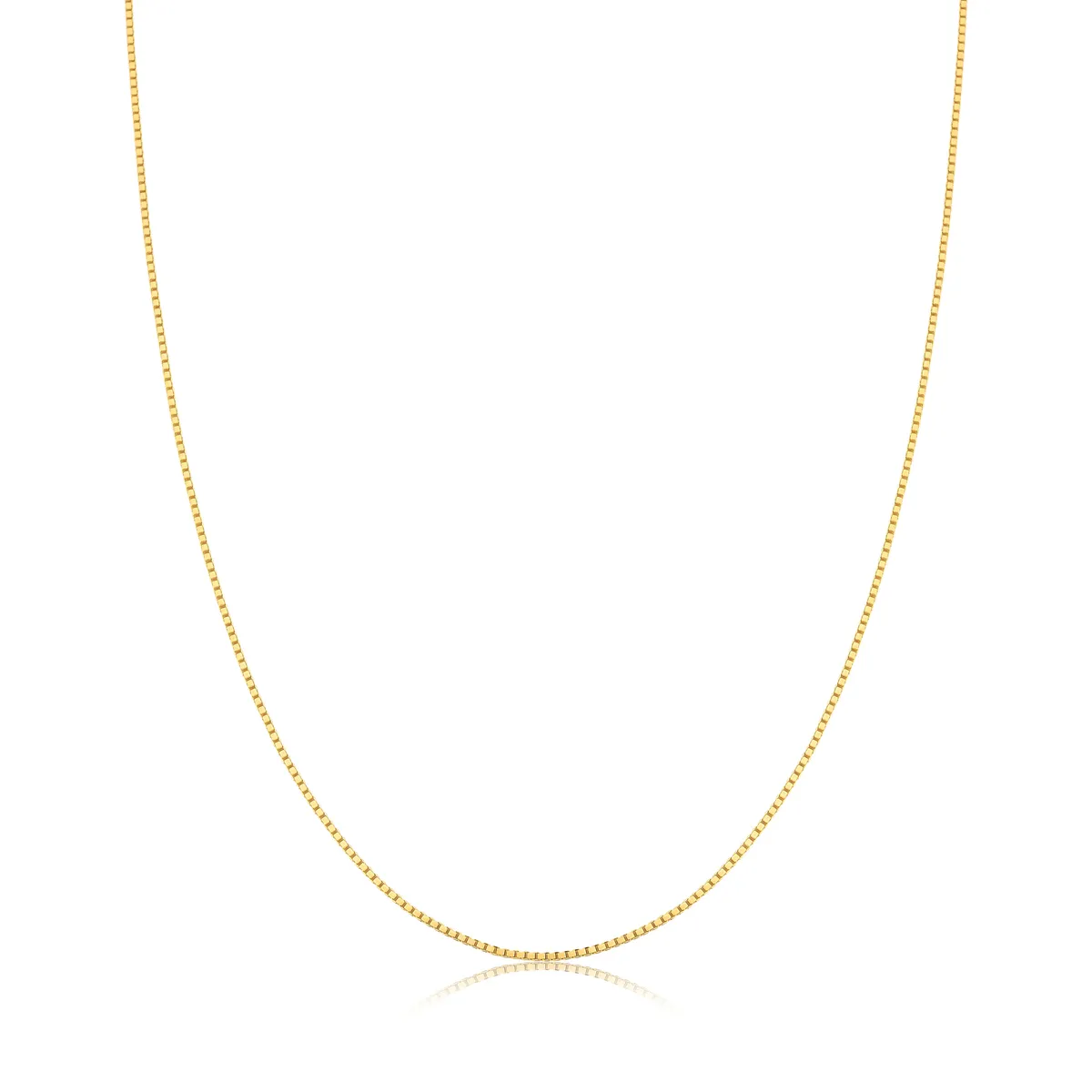 Corrente malha Veneziana ouro 18k fecho mola 70CM