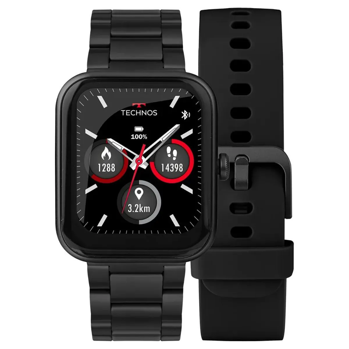 Smartwatch Technos Connect MAX Unissex - TMAXAO/8P Preto