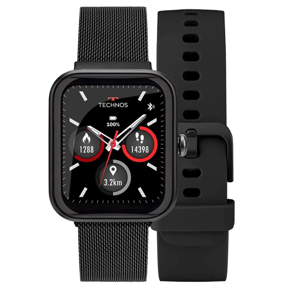 Smartwatch Technos Connect MAX Unissex - TMAXAS/8P Preto