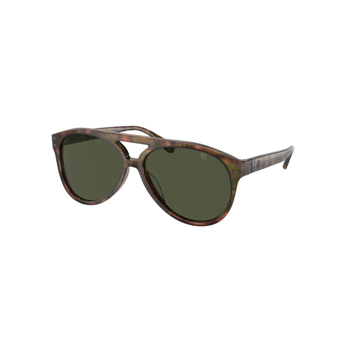 Óculos de Sol Ralph Lauren 0RL8211U 50173159 Acetato Marrom Mesclado com lentes na cor Verde