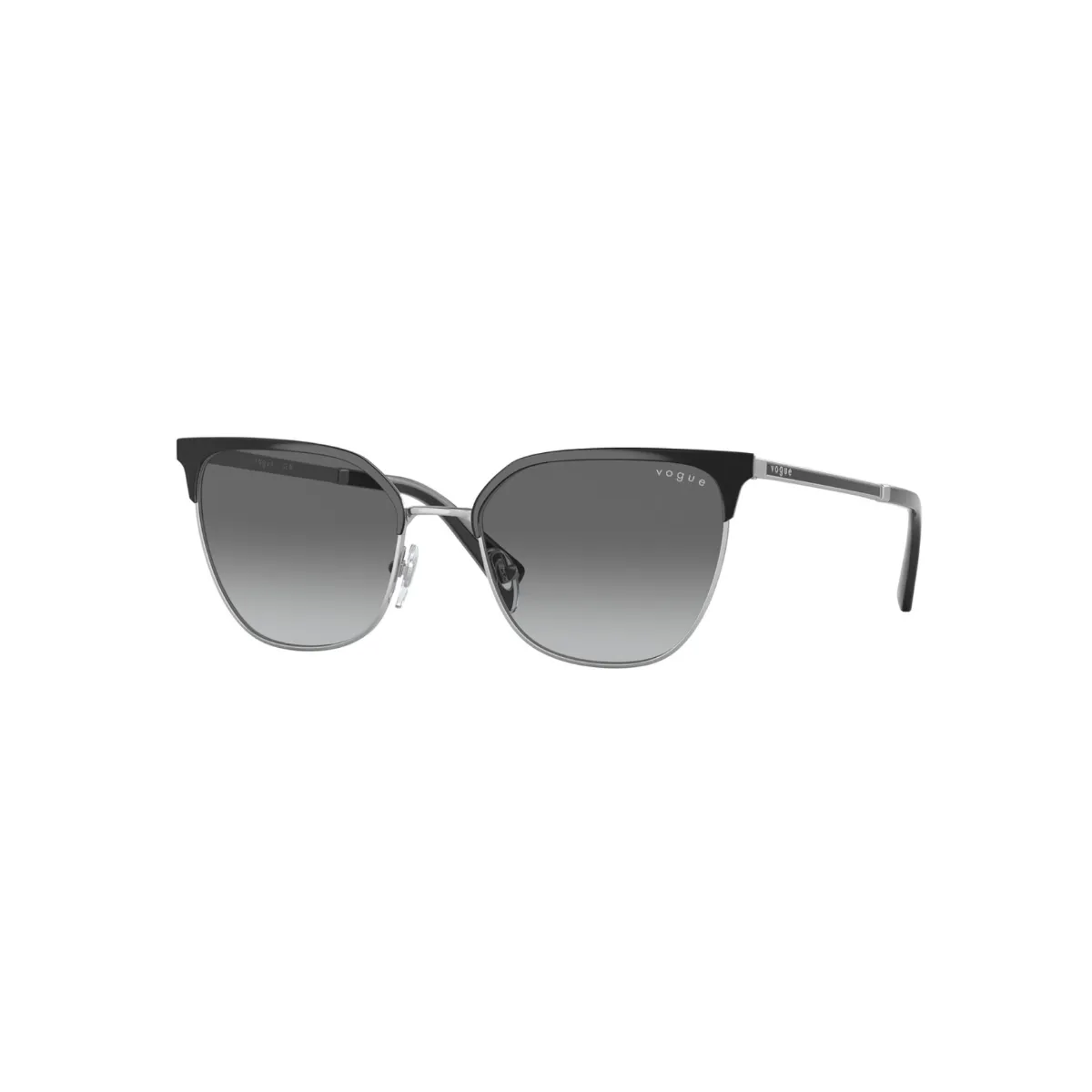 Óculos de Sol Vogue 0VO4248S 352/1153 Metal Preto e Prata com lentes na cor Cinza