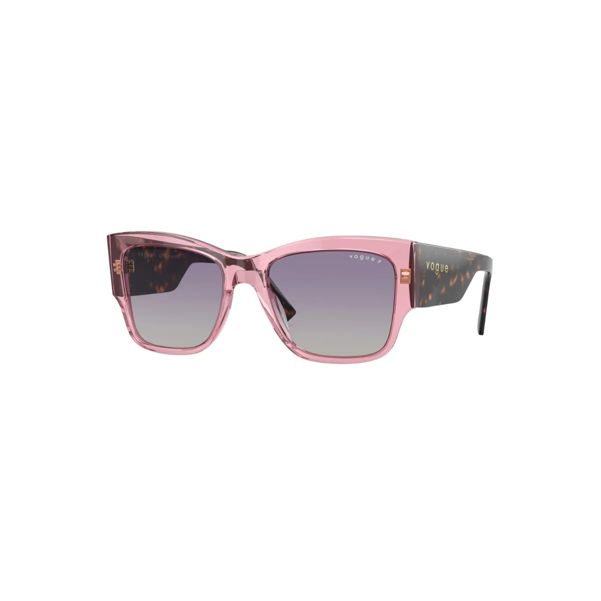 Óculos de Sol Vogue 0VO5462S 28368J54 Acetato Rosa Transparente com lentes na cor Roxo