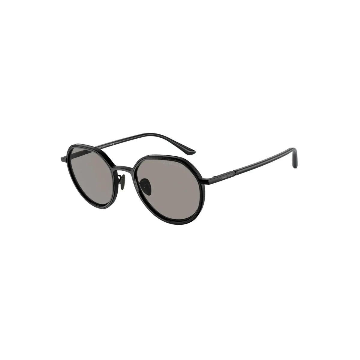 Óculos de Sol Giorgio Armani 0AR6144 3001M349 Metal Preto com lentes na cor Cinza