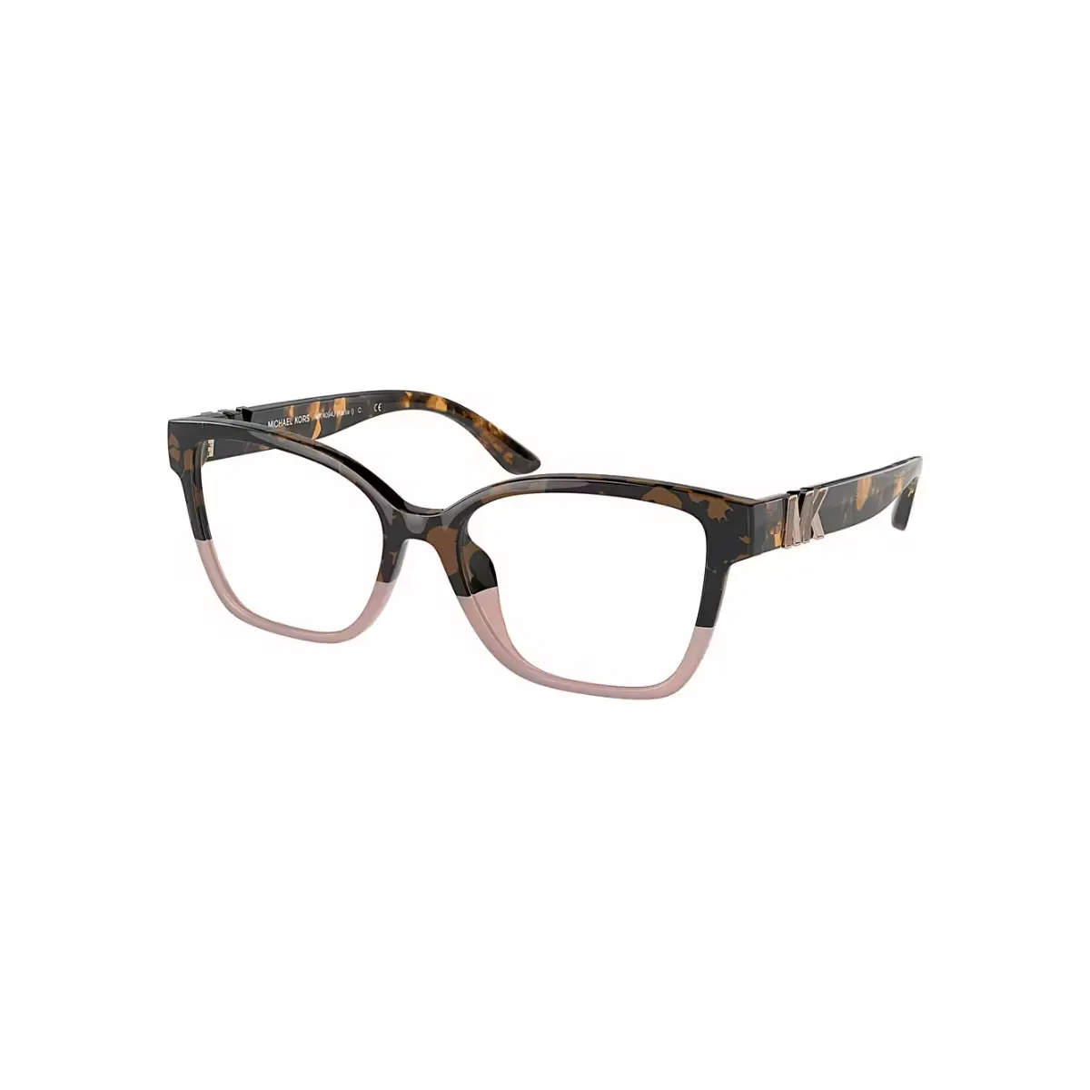 Óculos de Grau Michael Kors 0MK4094U 3909 55 Acetato Marrom Mesclado e Rosa