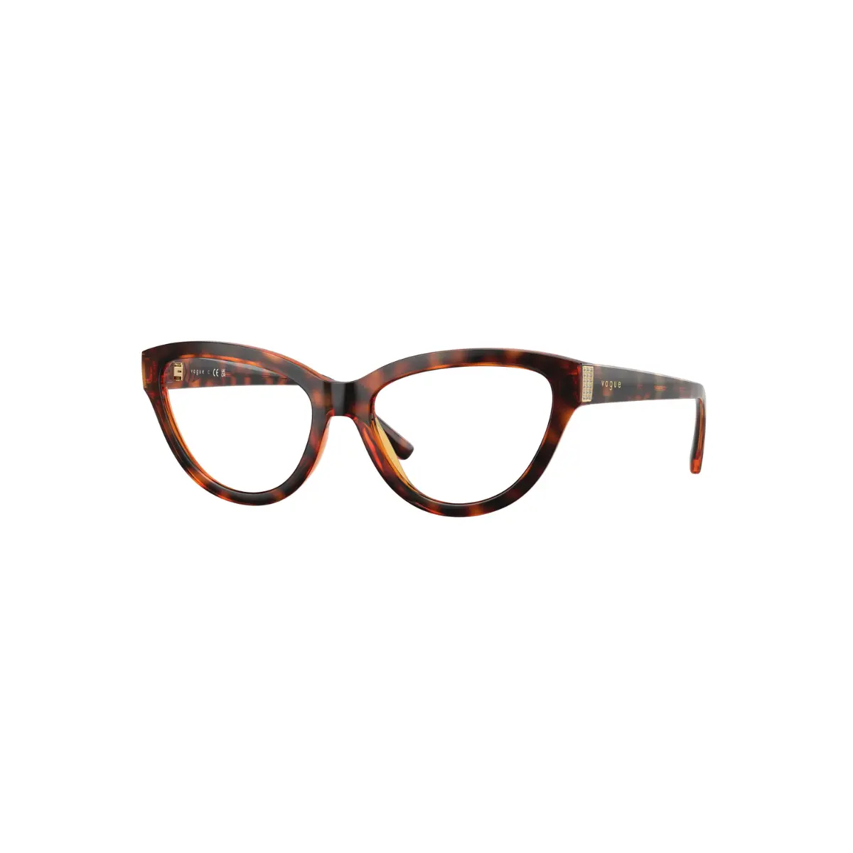 Óculos de Grau Vogue 0VO5610B W656 54 Acetato Marrom Mesclado