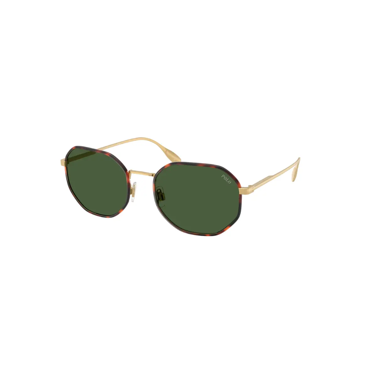 Óculos de Sol Polo Ralph Lauren 0PH3157 94777156 Metal Marrom Mesclado com lentes na cor Verde