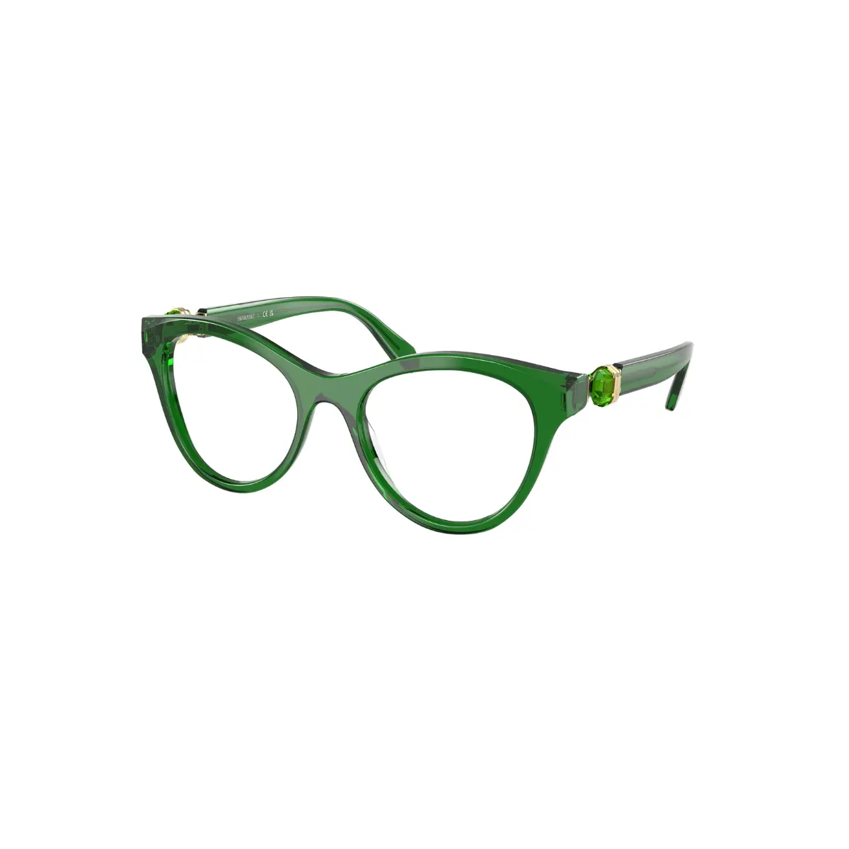 Óculos de Grau Swarovski 0SK2036 1064 52 Acetato Verde Transparente