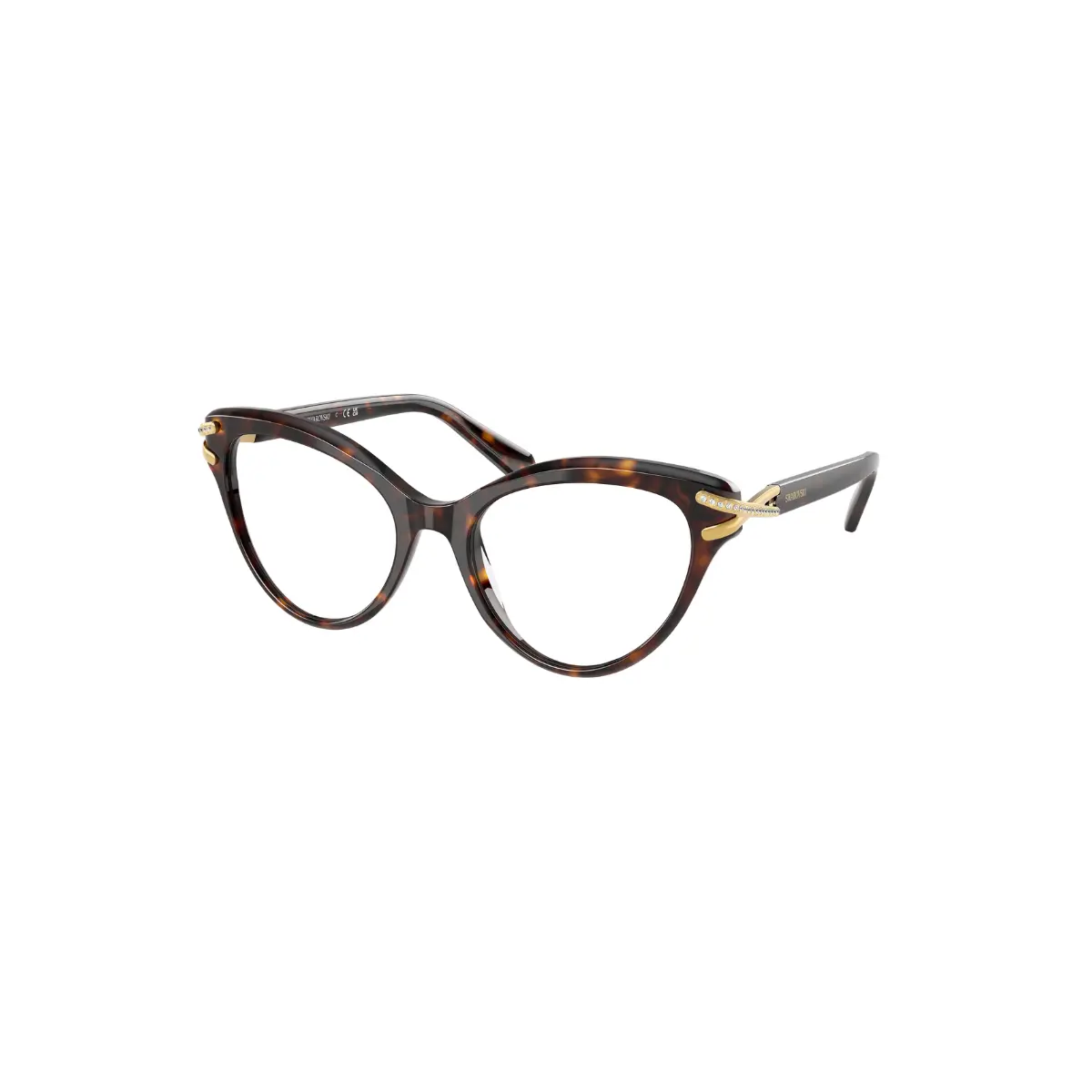 Óculos de Grau Swarovski 0SK2030 1002 55 Acetato Marrom Mesclado