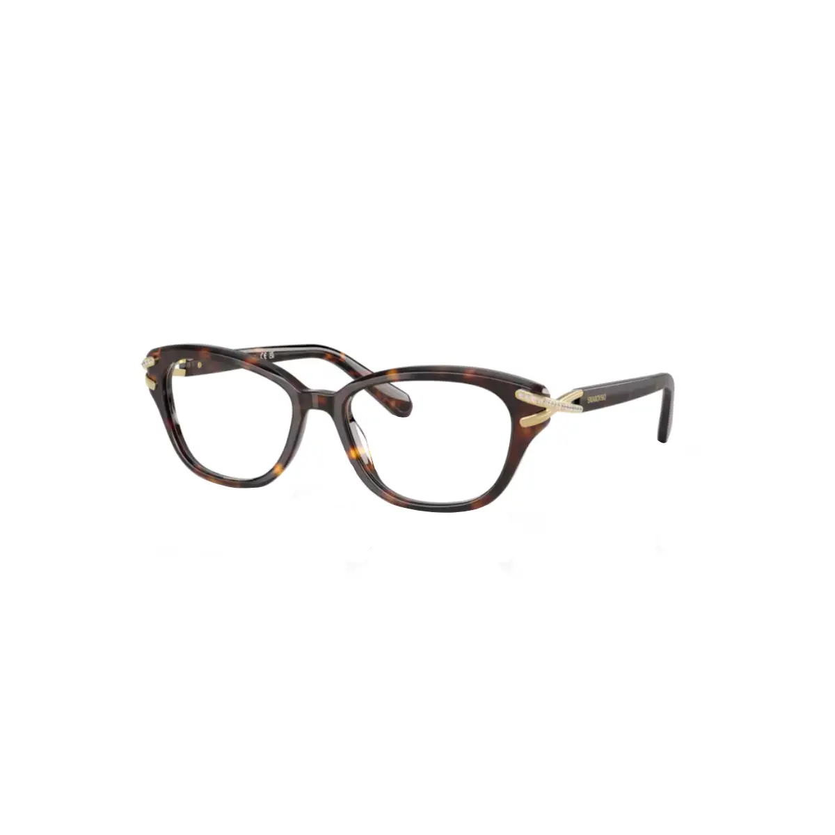 Óculos de Grau Swarovski 0SK2032 1002 54 Acetato Marrom Mesclado