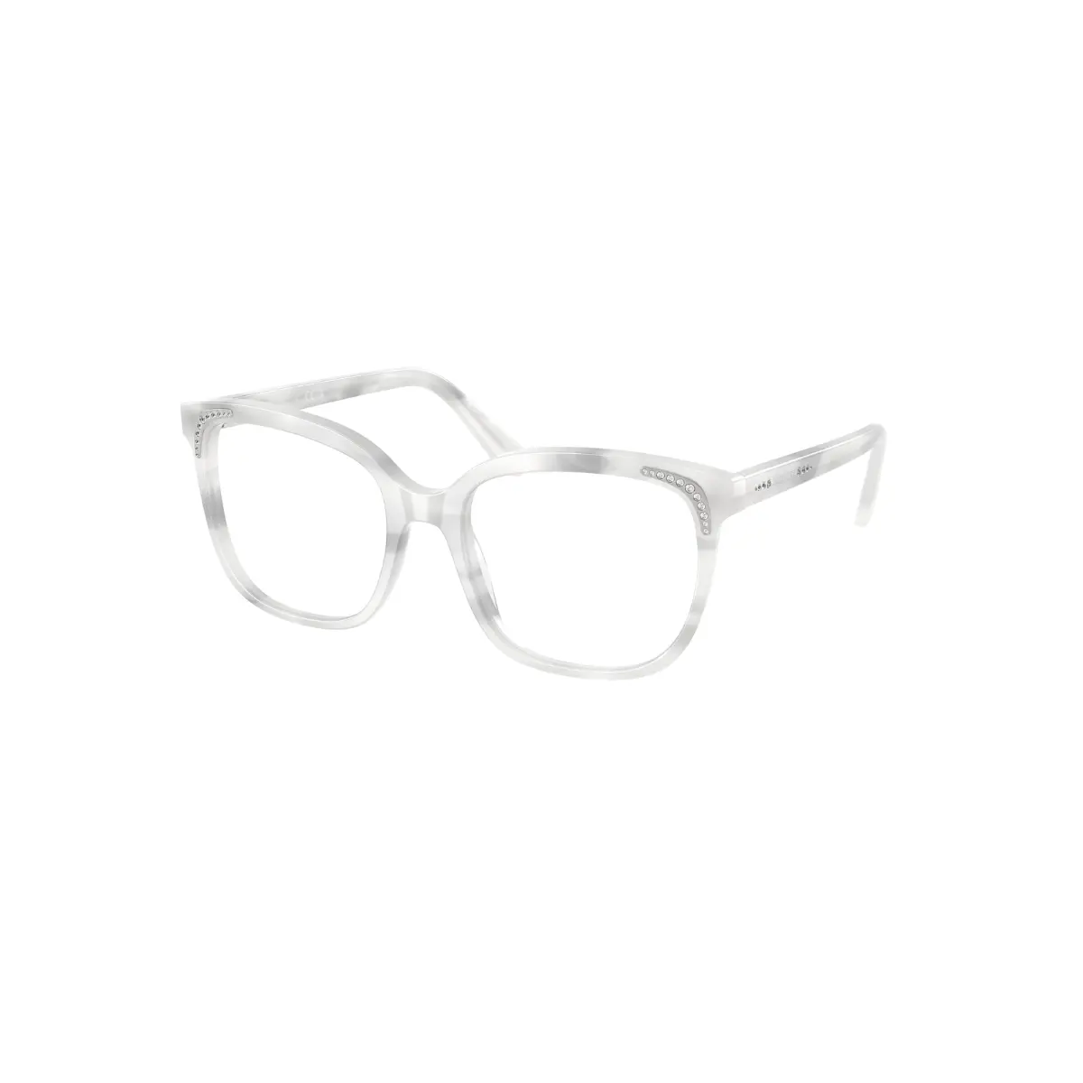 Óculos de Grau Swarovski 0SK2033 1042 54 Acetato Branco Listrado