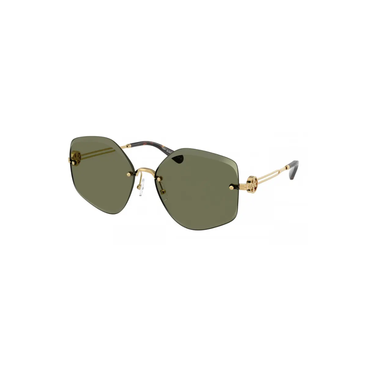 Óculos de Sol Tory Burch 0TY6111 33437158 Metal Dourado com lentes na cor Verde