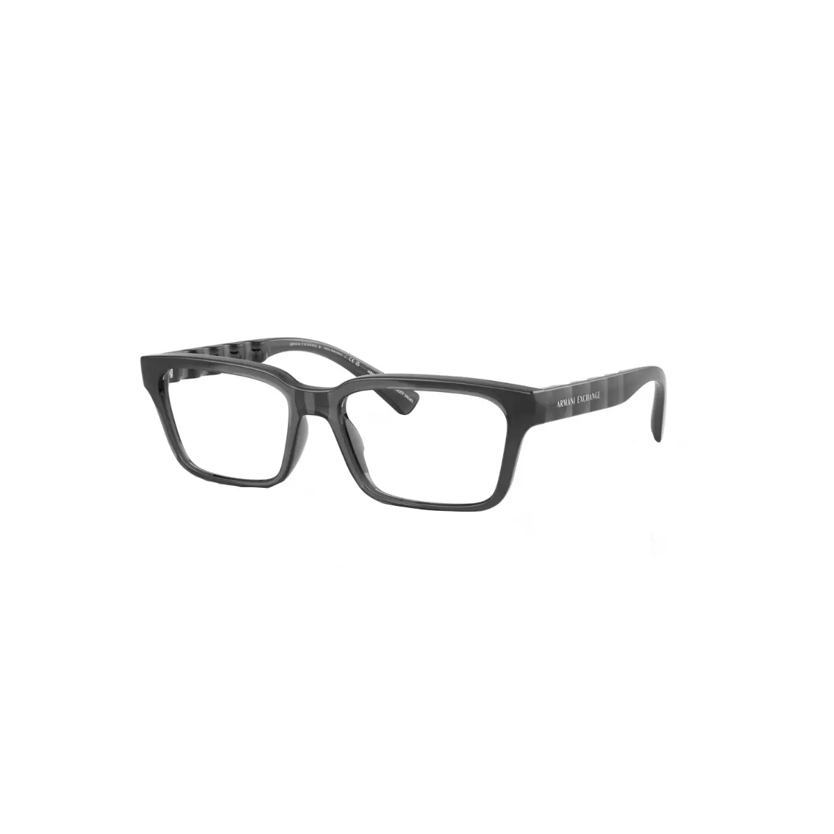 Óculos de Grau Armani Exchange 0AX3116 8356 55 Acetato Preto com lentes na cor Cinza
