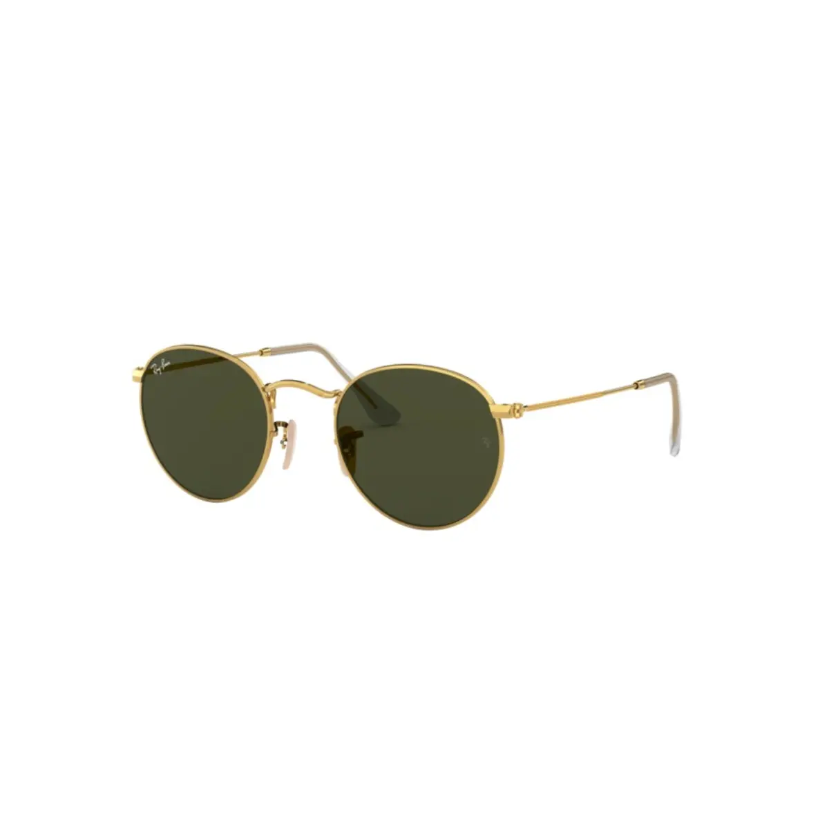 Óculos de Sol Ray-Ban Round Metal 0RB3447L 001 50 Metal Dourado com lentes na cor Verde