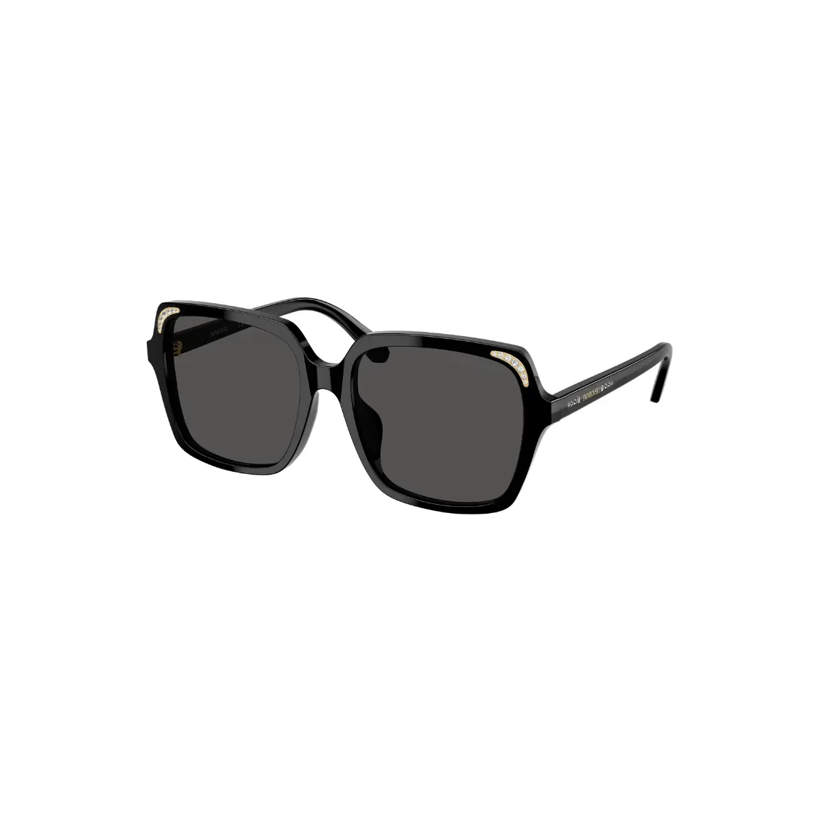Óculos de Sol Swarovski 0SK6034D 10018756 Acetato Preto com lentes na cor Cinza Escuro