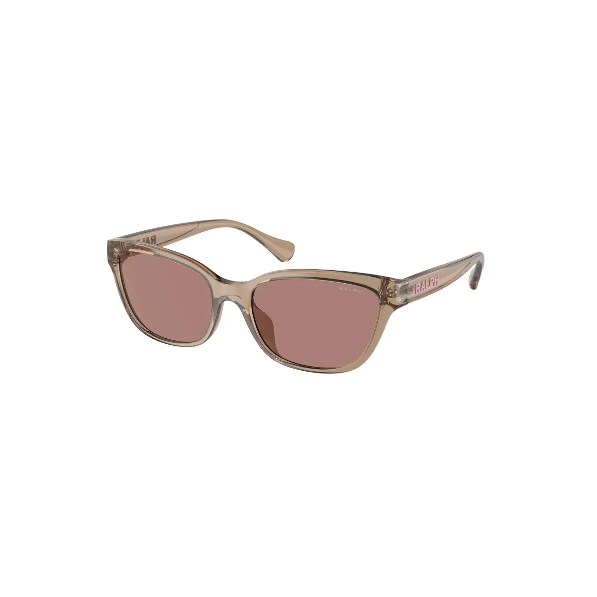 Óculos de Sol Ralph 0RA5307U 61207355 Acetato Bege Transparente com lentes na cor Rosa e Marrom