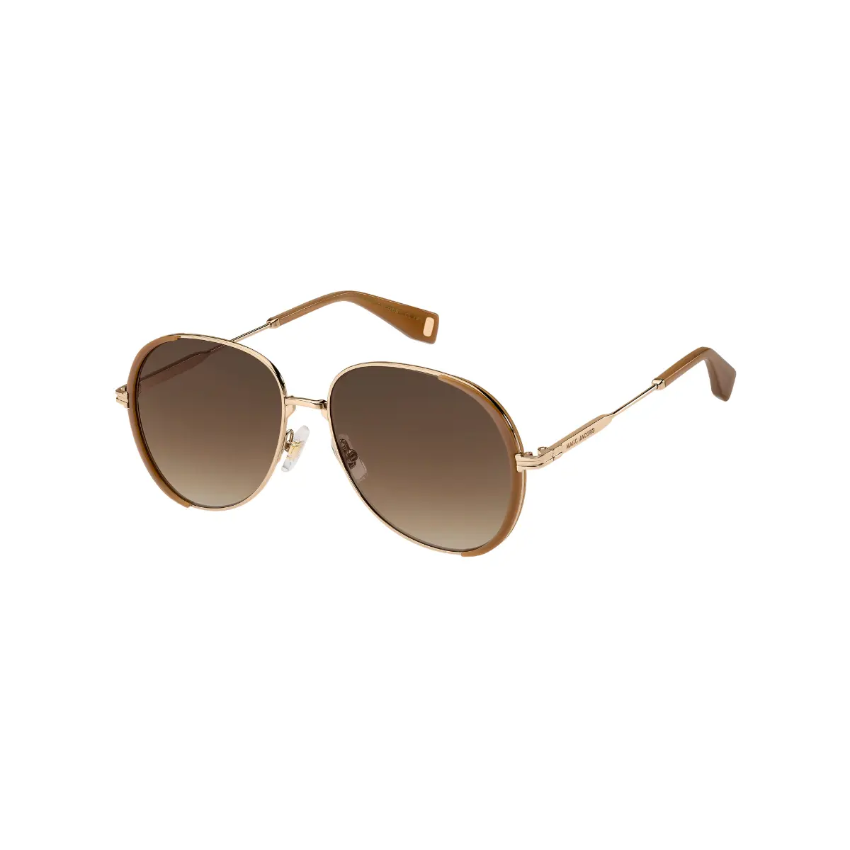Óculos de Sol Marc Jacobs MJ 1080/S 84E 56HA S Metal Dourado e Bege com lentes na cor Marrom