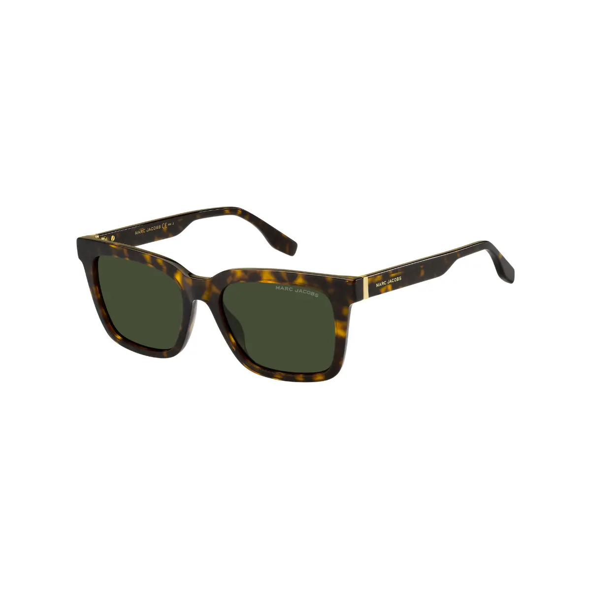 Óculos de Sol Marc Jacobs MARC 683/S 086 53QT S Acetato Marrom Mesclado com lentes na cor Verde