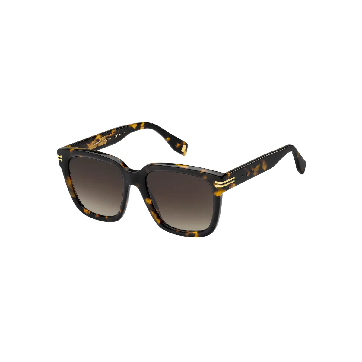Óculos de Sol Marc Jacobs MJ 1035/S 086 53HA Acetato Marrom Mesclado com lentes na cor Marrom