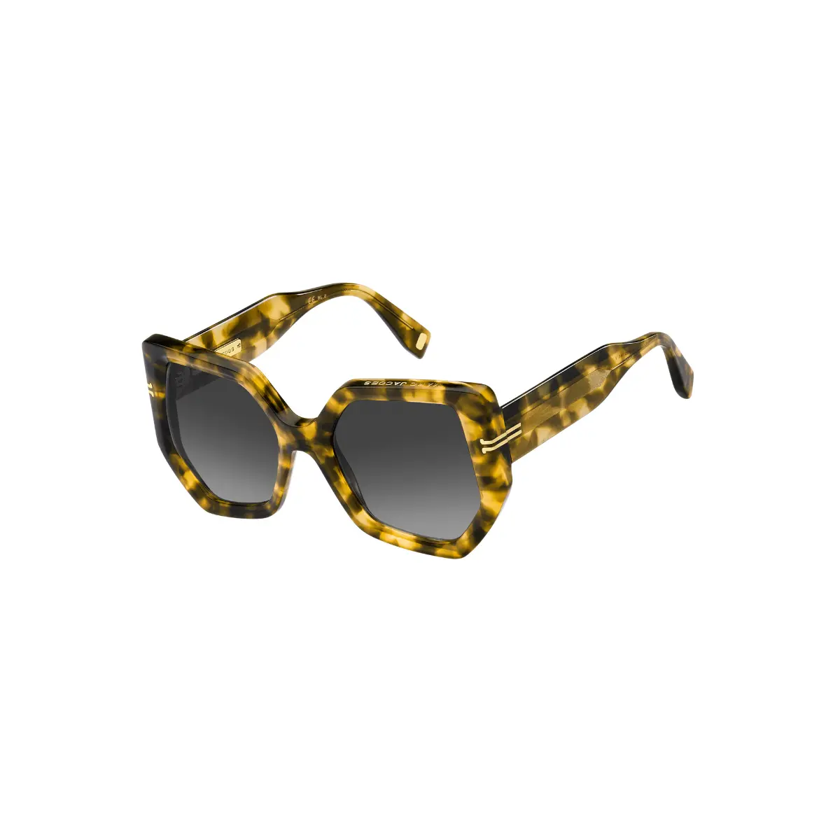 Óculos de Sol Marc Jacobs MJ 1046/S A84 529O Acetato Amarelo Mesclado com lentes na cor Cinza