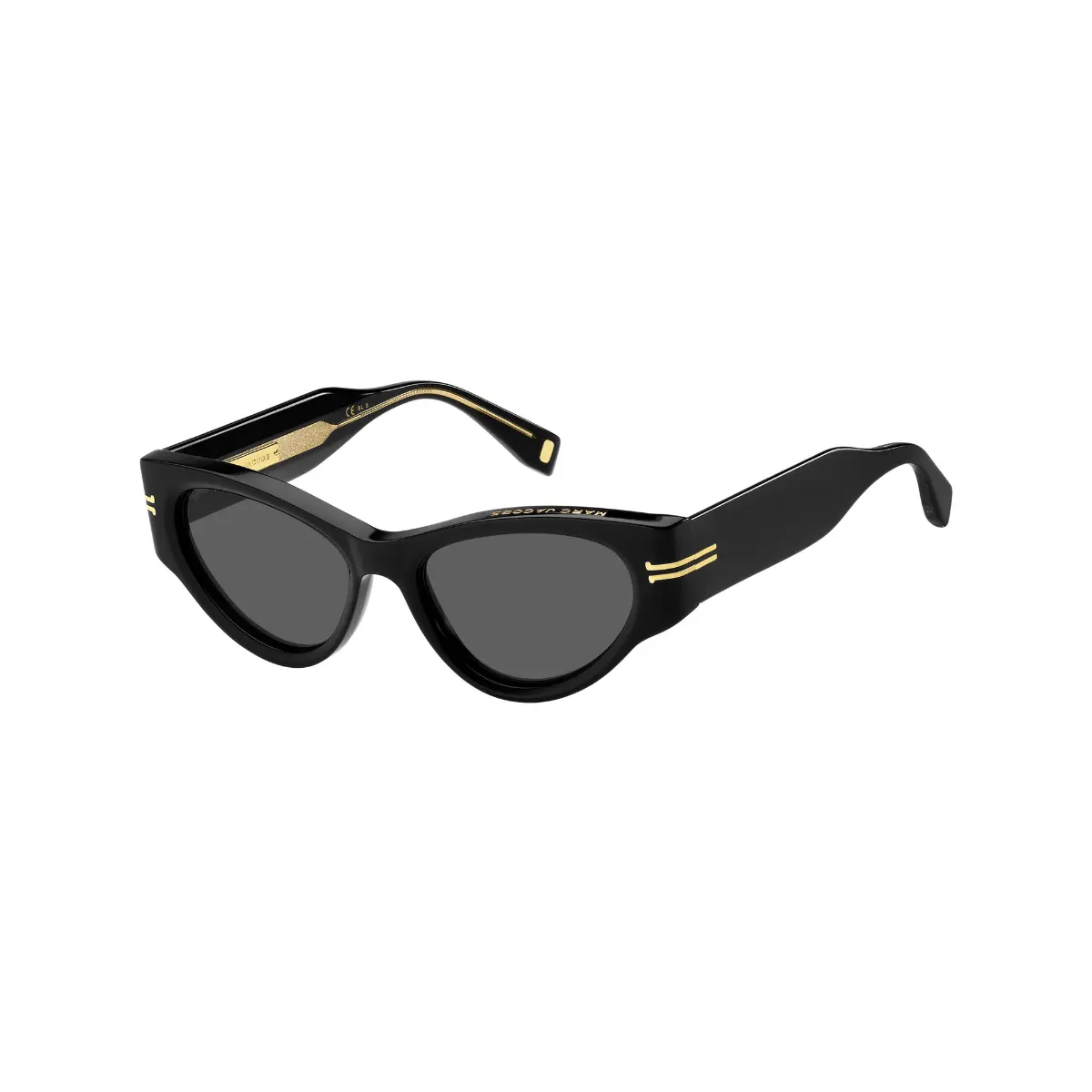 Óculos de Sol Marc Jacobs MJ 1045/S 807 53IR Acetato Preto com lentes na cor Cinza