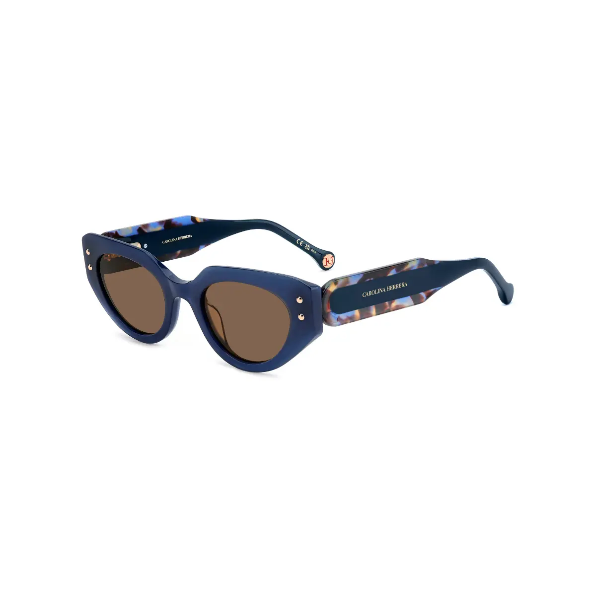 Óculos de Sol Carolina Herrera HER 0221/G/S XP8 5070 Eco Acetato Azul com lentes na cor Marrom