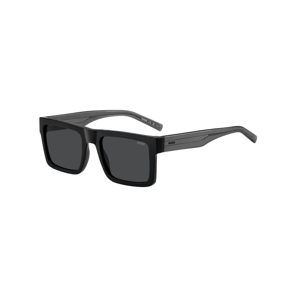 Óculos de Sol Hugo Boss HG 1314/S 807 55IR Acetato Preto com lentes na cor Cinza