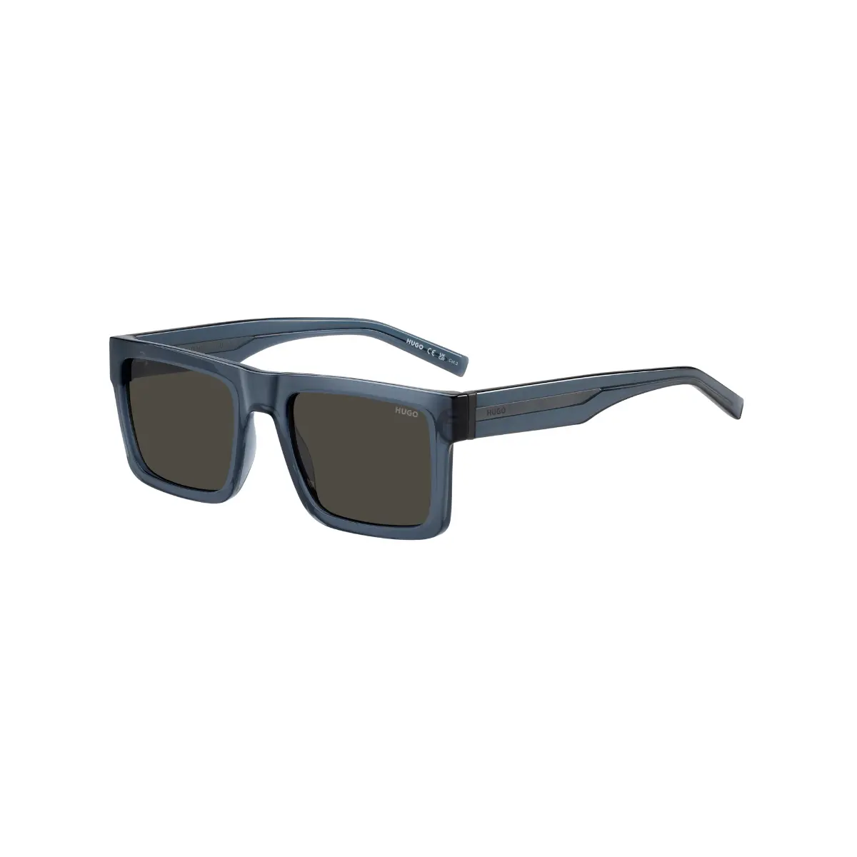 Óculos de Sol Hugo Boss HG 1314/S PJP 55IR Acetato Azul Transparente com lentes na cor Marrom