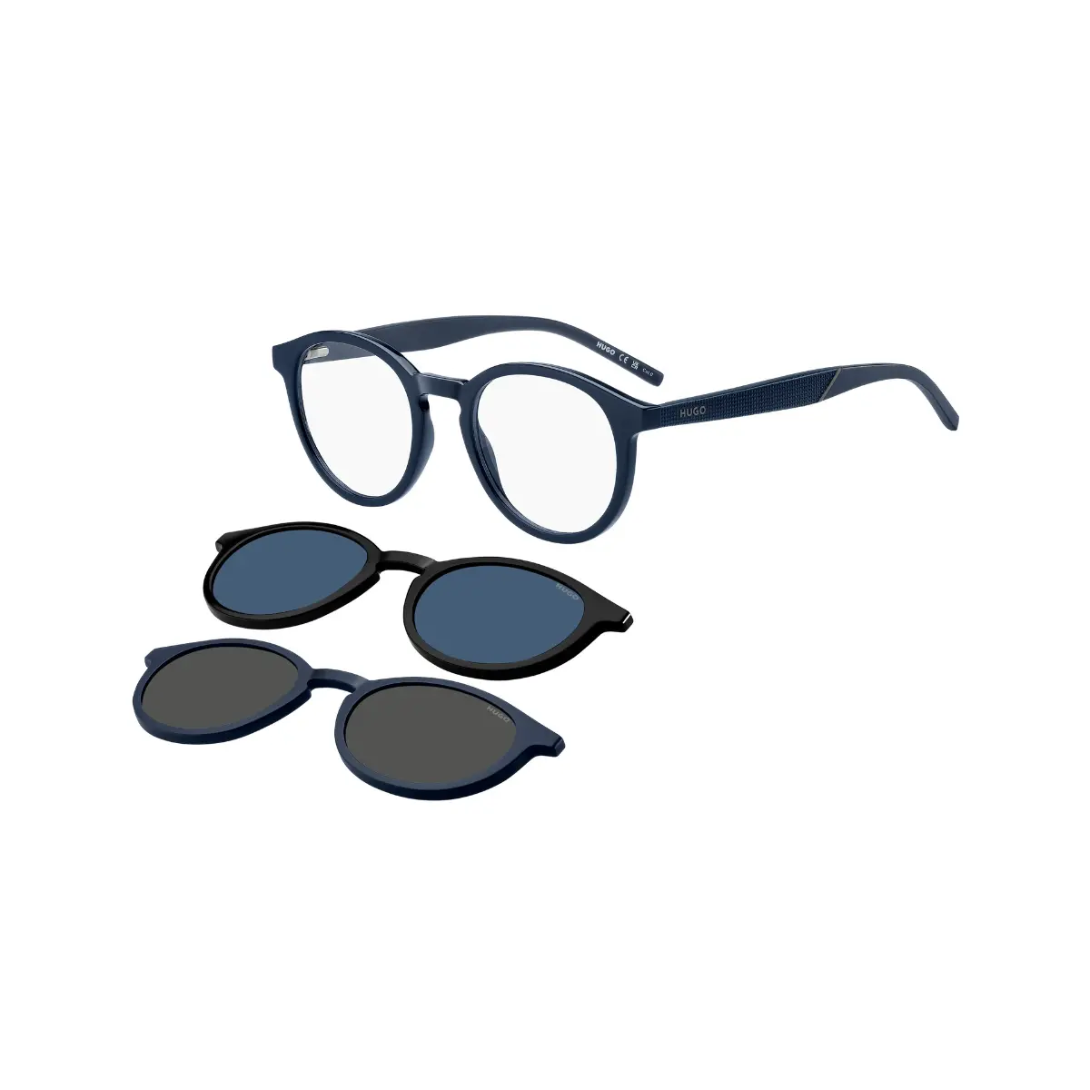 Óculos de Grau Hugo Boss HG 1330/CS2 9N7 5099 Acetato Azul com lentes na cor Azul e Marrom