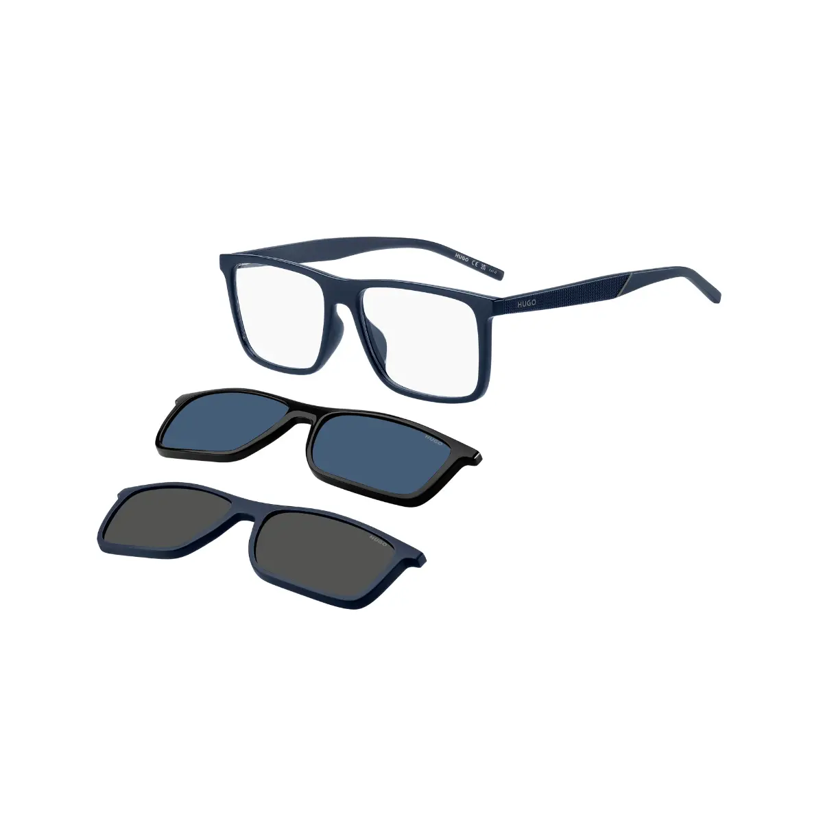 Óculos de Grau Hugo Boss HG 1331/G/CS2 9N7 5599 Acetato Azul com lentes na cor Azul e Marrom