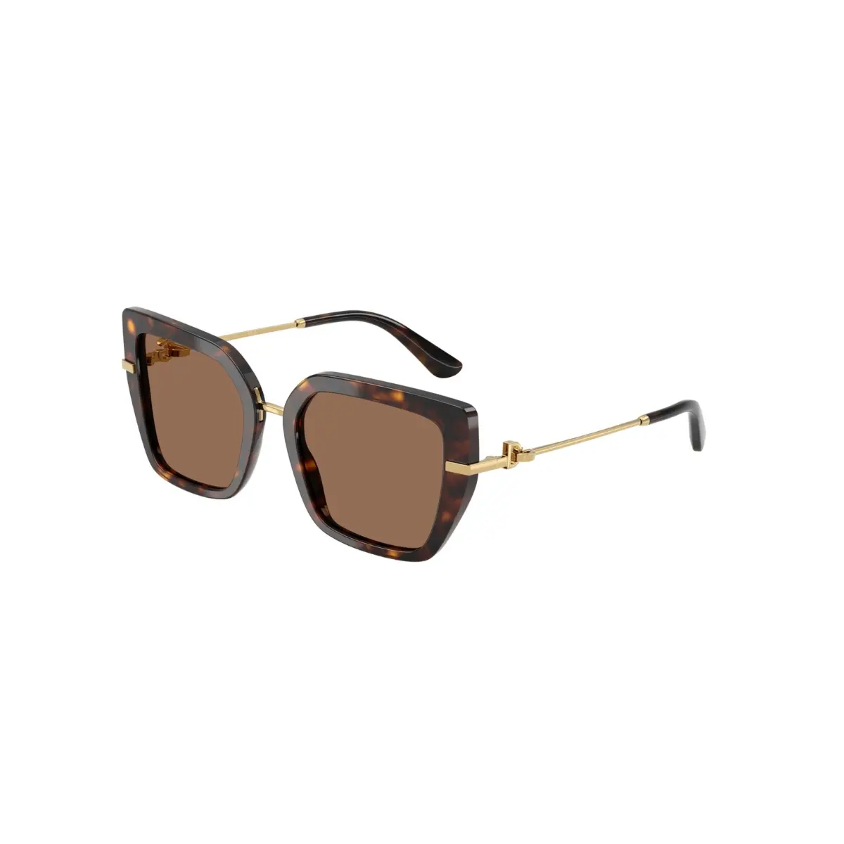 Óculos de Sol Dolce Gabbana 0DG4474 502/7353 Acetato Marrom Mesclado com lentes na cor Marrom