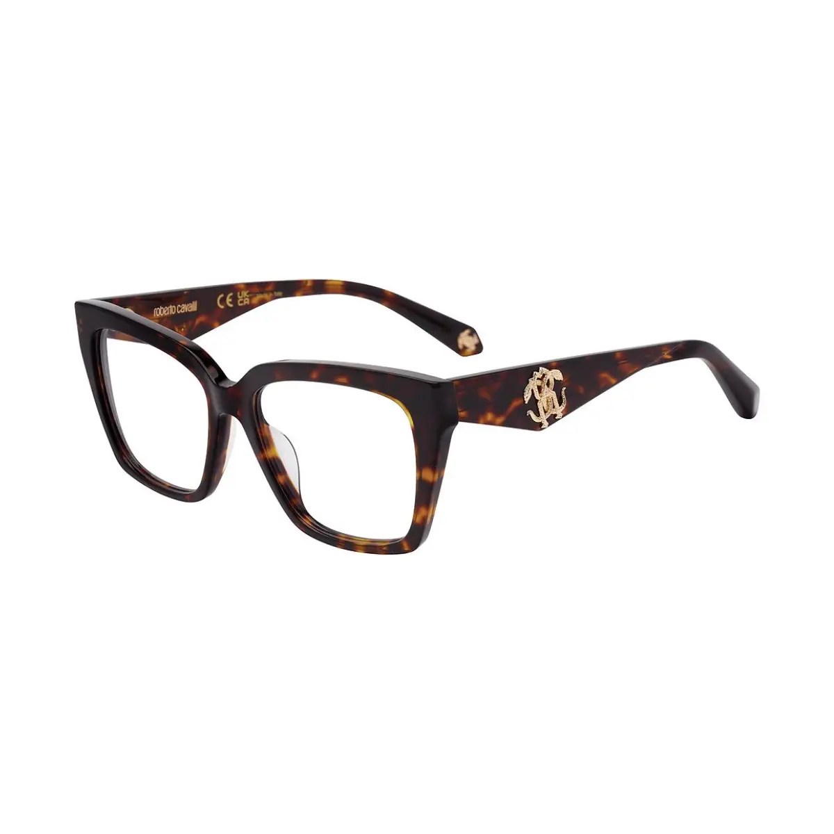 Óculos de Grau Roberto Cavalli VRC112 530743 Acetato Marrom Mesclado