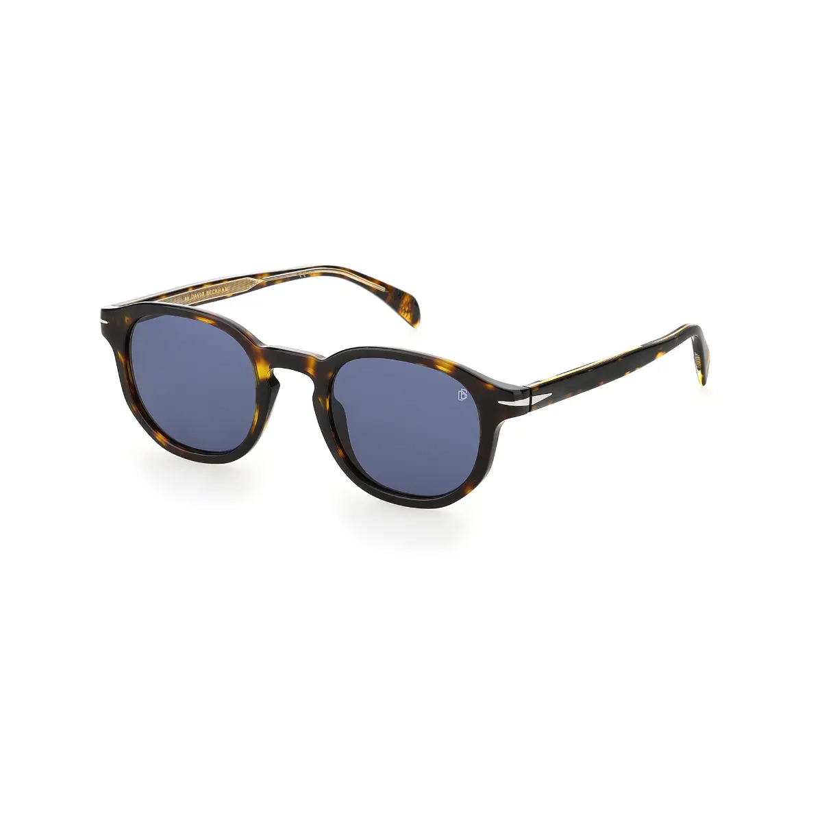 Óculos de Sol David Beckham DB 1007/S 086 49KU S Acetato Marrom Mesclado com lentes na cor Azul