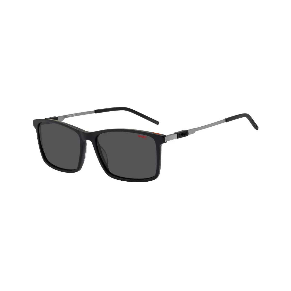 Óculos de Sol Hugo Boss HG 1099/S 003 57IR S Acetato Preto Fosco com lentes na cor Fumê