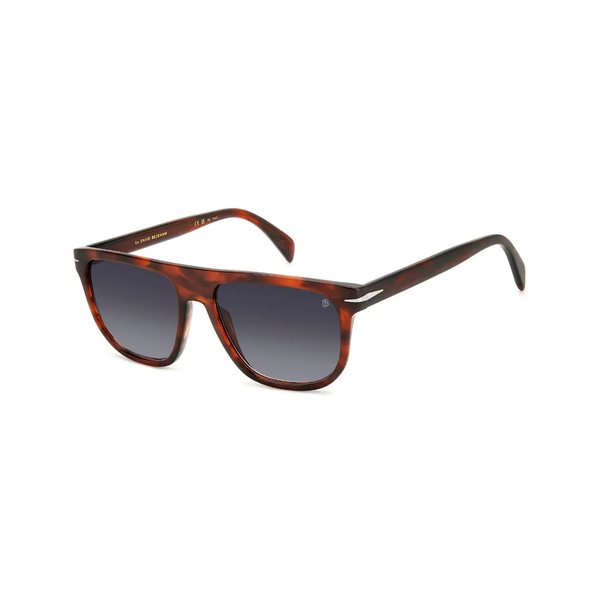 Óculos de Sol David Beckham DB 7111/S EX4 569O Acetato Marrom Mesclado com lentes na cor Cinza