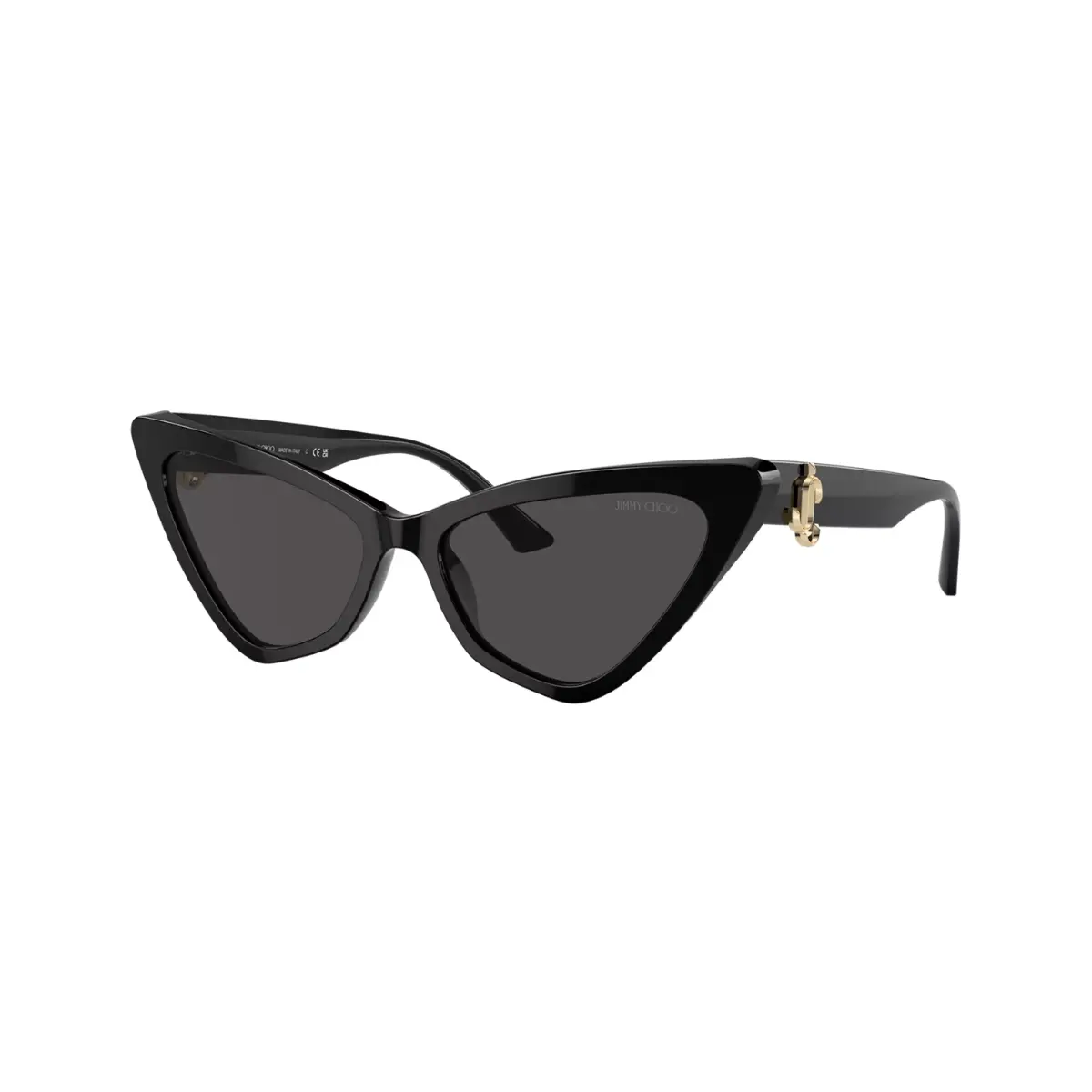 Óculos de Sol Jimmy Choo 0JC5008 50008755 Acetato Preto com lentes na cor Cinza