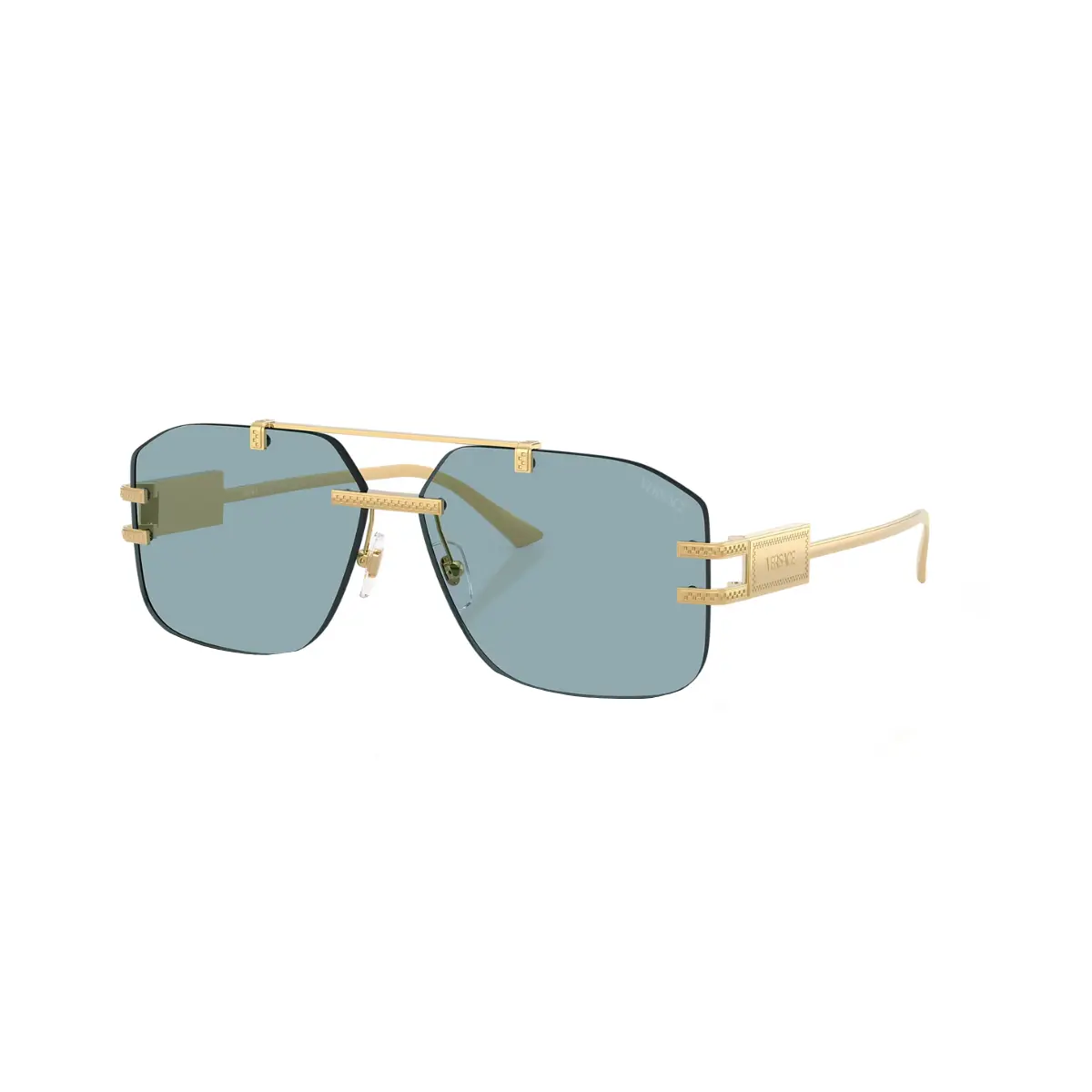 Óculos de Sol Versace 0VE2275 10028060 Metal Dourado com lentes na cor Azul