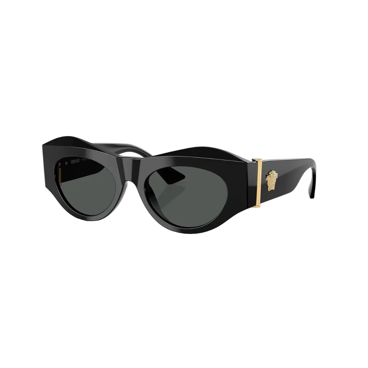 Óculos de Sol Versace 0VE4477U GB1/8752 Acetato Preto com lentes na cor Cinza