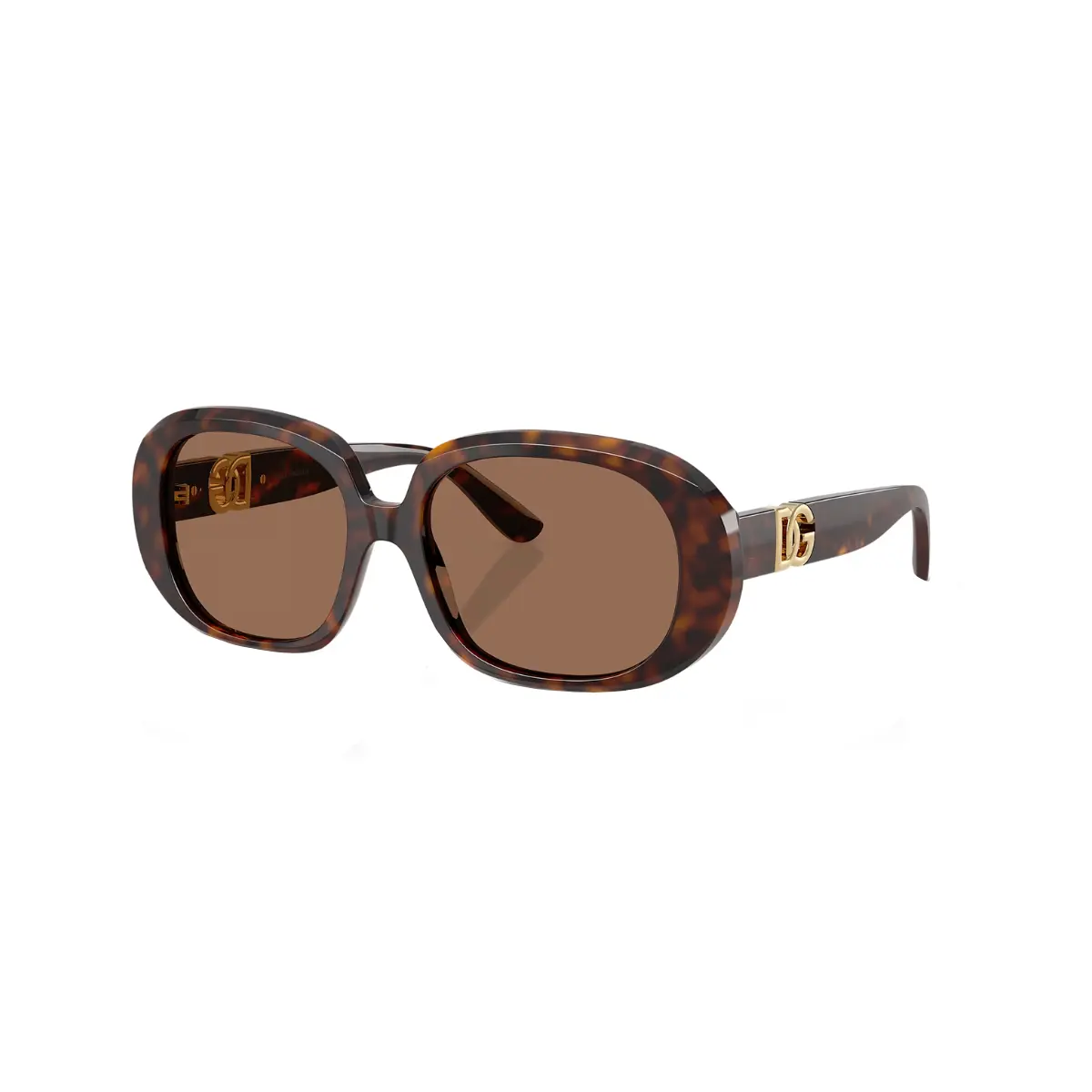 Óculos de Sol Dolce & Gabbana 0DG4476 502/7356 Acetato Marrom Mesclado com lentes na cor Marrom